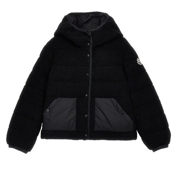 Moncler Kids’ Audrieu Short Down Jacket Black Size12A